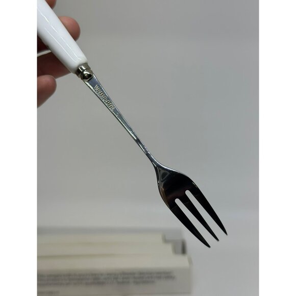 VTG Stainless Steel Porcelain Cheese Knife Spoon Set With Floral Ceramic Handles - Picture 6 of 8